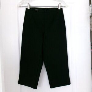 Y2K bebe Jet Black Stretch Scuba Capri Pants Size 2 Inseam 16"